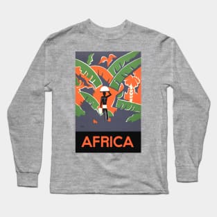 Vintage Travel Poster from Africa Long Sleeve T-Shirt